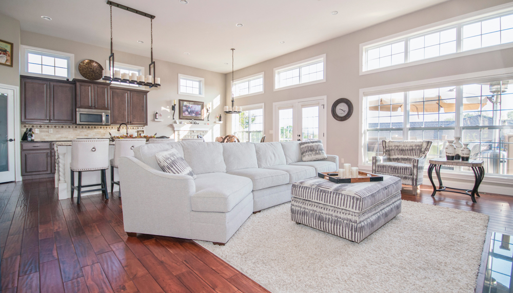 staged home livingroom